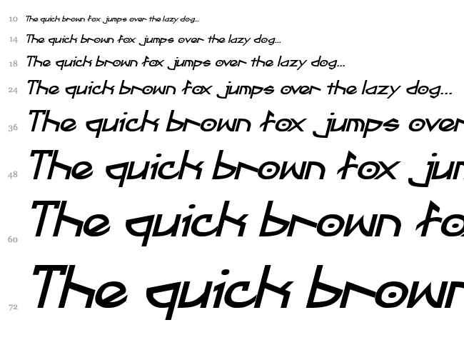 Fractyl font waterfall